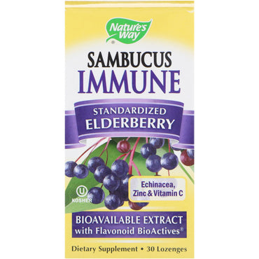 Nature's Way, Sambucus Immune, saúco, estandarizado, 30 pastillas