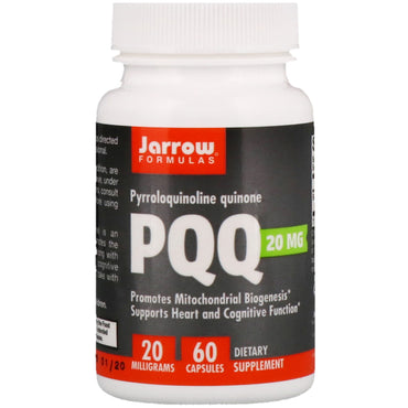 Jarrow Formulas, PQQ (Pyrroloquinoline Quinone), 20 mg, 60 gélules