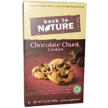 Back to Nature, Biscoitos, Pedaços de Chocolate, 269 g (9,5 oz)