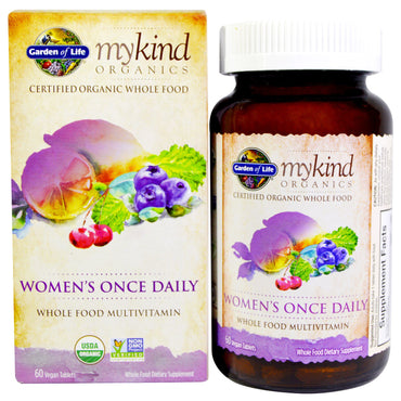 Garden of Life, MyKind s, Women's Once Daily, 60 Vegan Tablets