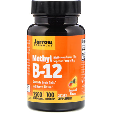 Jarrow Formulas, Methyl B-12, Tropical Flavor, 2500 mcg, 100 Lozenges