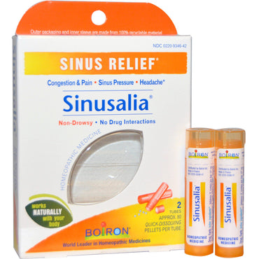 Boiron, Sinusalia, Soulagement des sinus, 2 tubes, env. 80 pastilles à dissolution rapide chacune