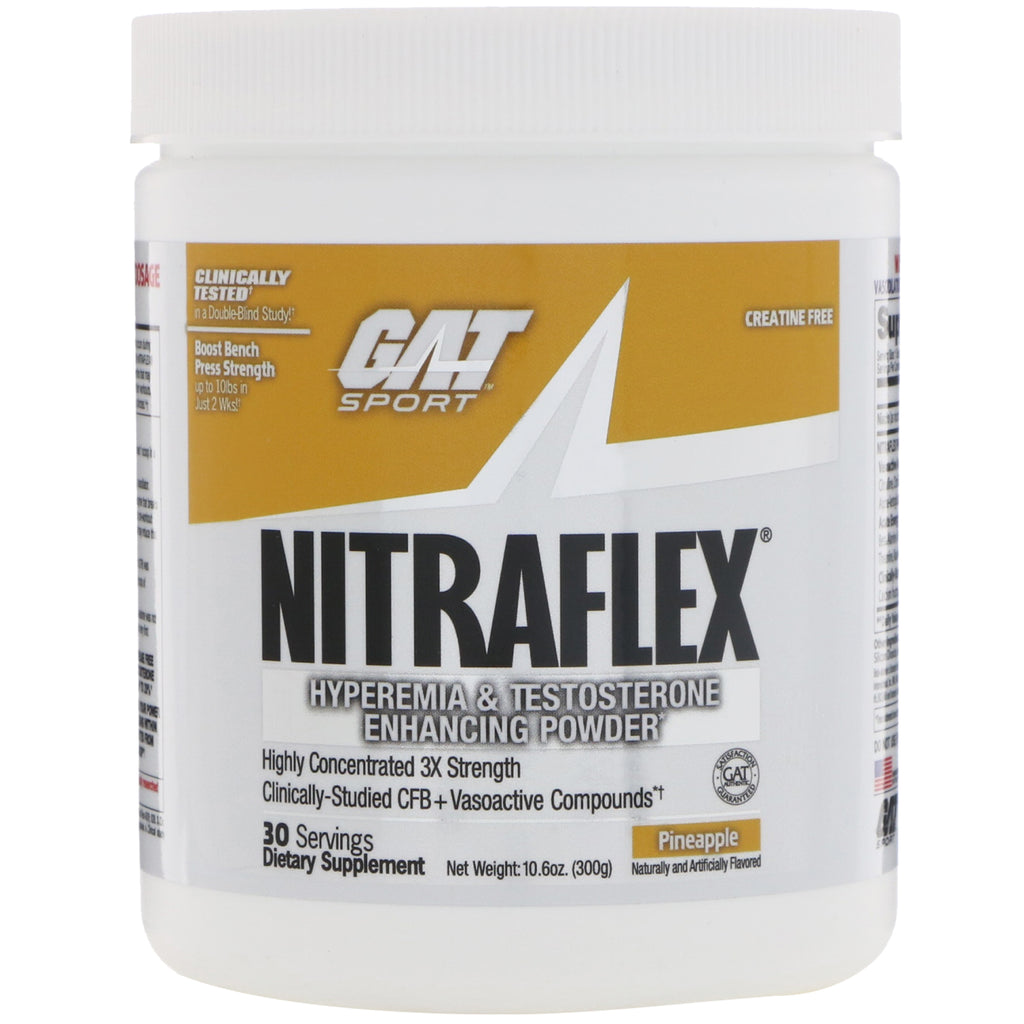 GAT, Nitraflex, Ananas, 10,6 once (300 g)