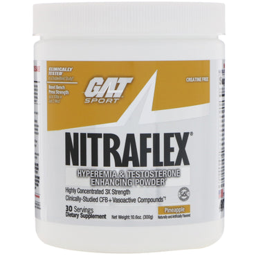 GAT, Nitraflex, Ananas, 10,6 uncji (300 g)