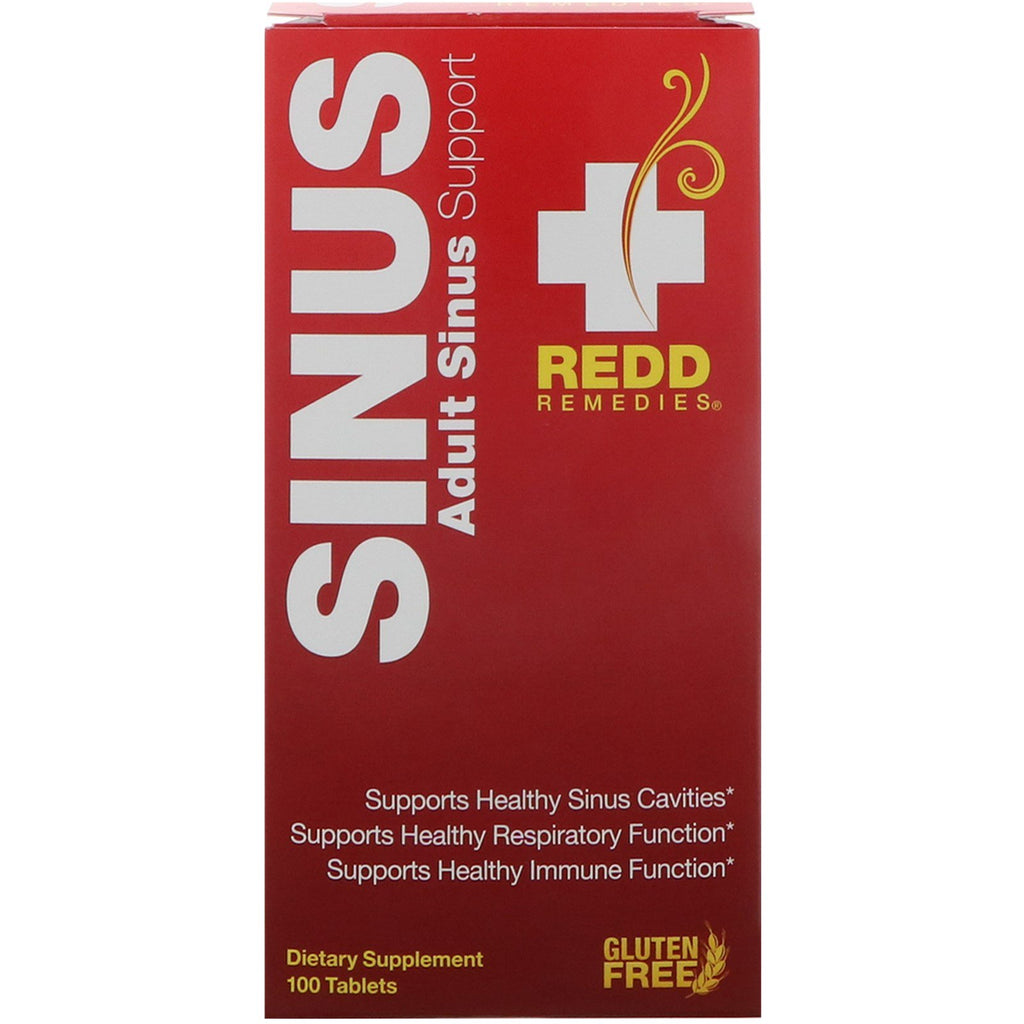 Remédios Redd, sinusite, suporte para sinusite em adultos, 100 comprimidos