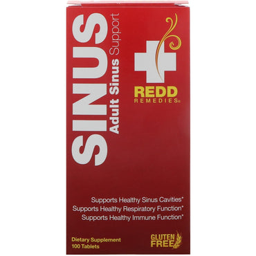 Remedios Redd, sinusitis, soporte sinusal para adultos, 100 tabletas