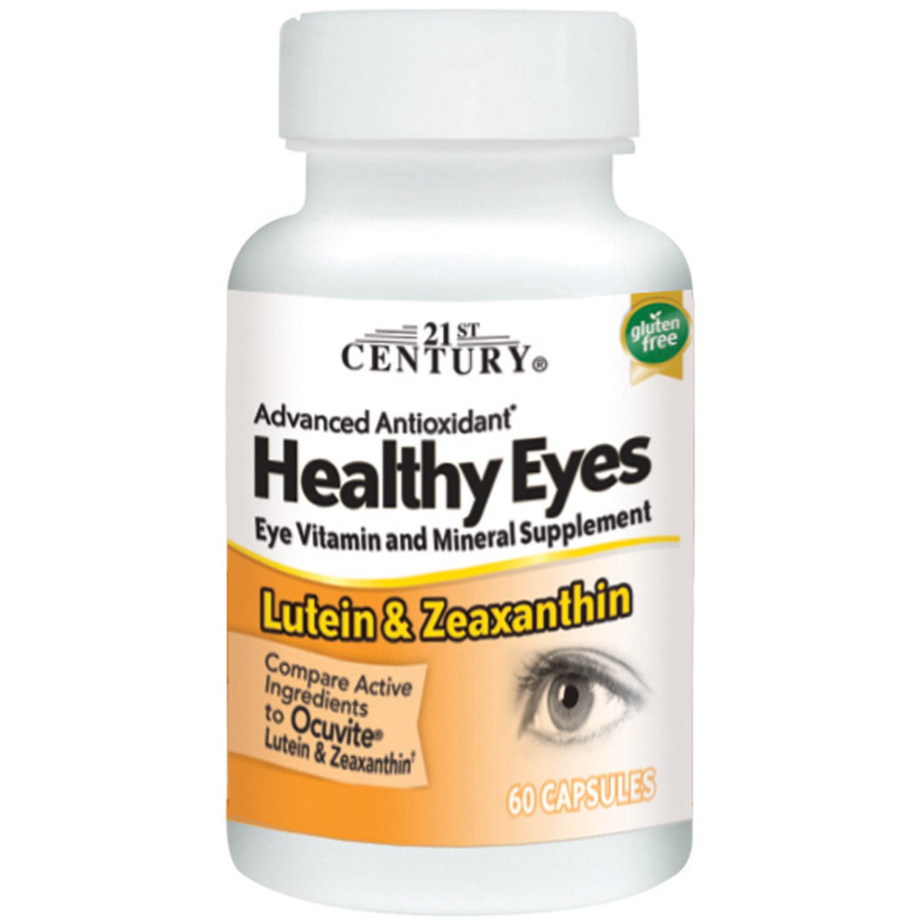 olhos saudáveis ​​do século 21 luteína e zeaxantina 60 cápsulas