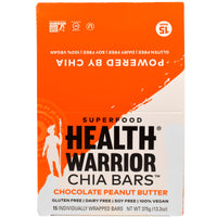 Health Warrior, Inc., Chia Bars, Chocolate Peanut Butter, 15 Bars, 13.2 oz (375 g)