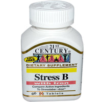 21st Century, Stress B, with Iron, 66 Tablets