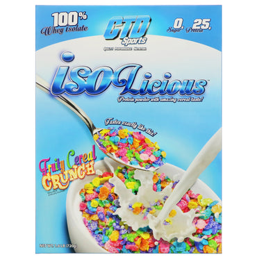 CTD Sports, Proteína en polvo isolicious, cereal crujiente con sabor a fruta, 1,6 lb (720 g)