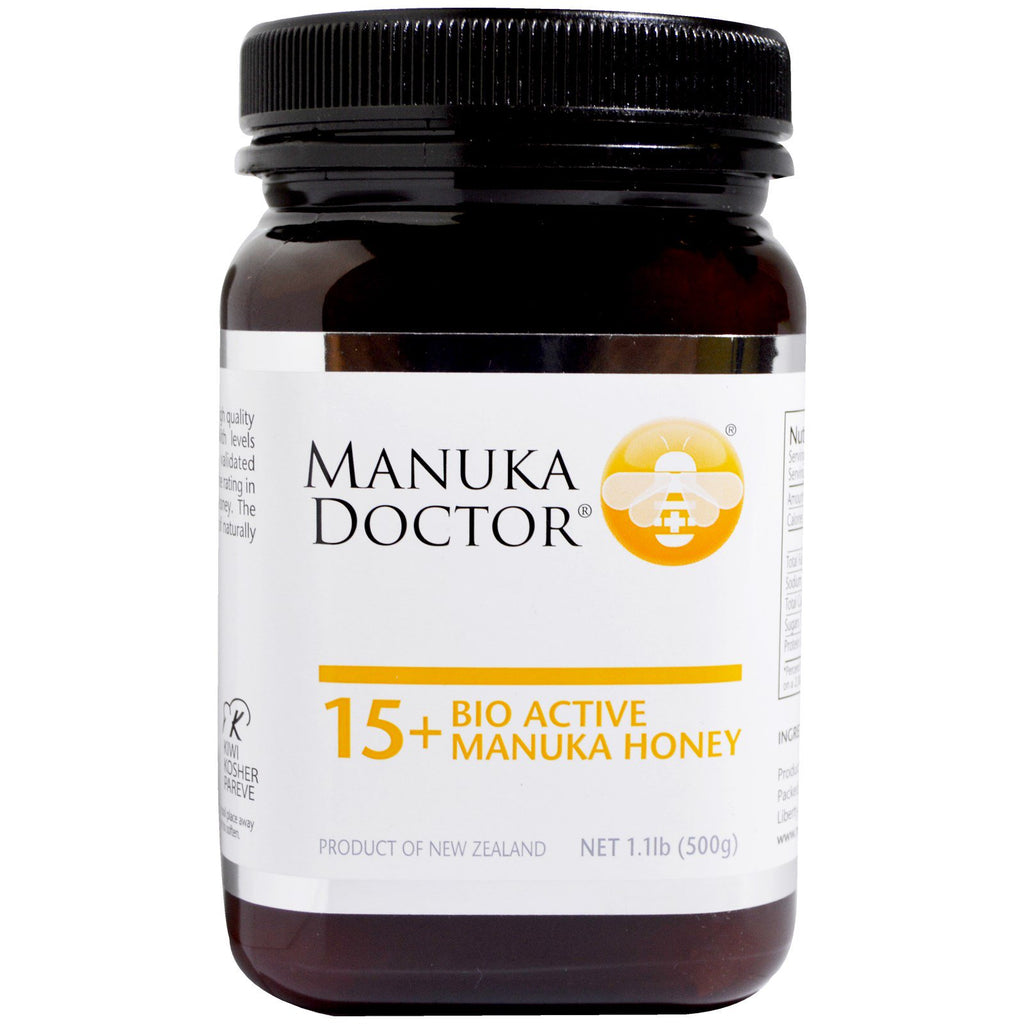 Manuka Doctor, 15+ Bio Active Manuka Honey, 1.1 ปอนด์ (500 กรัม)