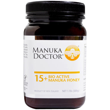 Manuka Doctor, 15+ عسل مانوكا النشط حيويًا، 1.1 رطل (500 جم)