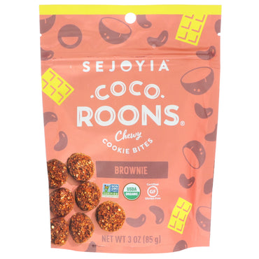 Sejoyia Foods, Coco-Roons, bocaditos de galleta masticables, brownie, 3 oz (85 g)
