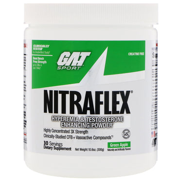 GAT, Nitraflex, 그린 애플, 300g(10.6oz)