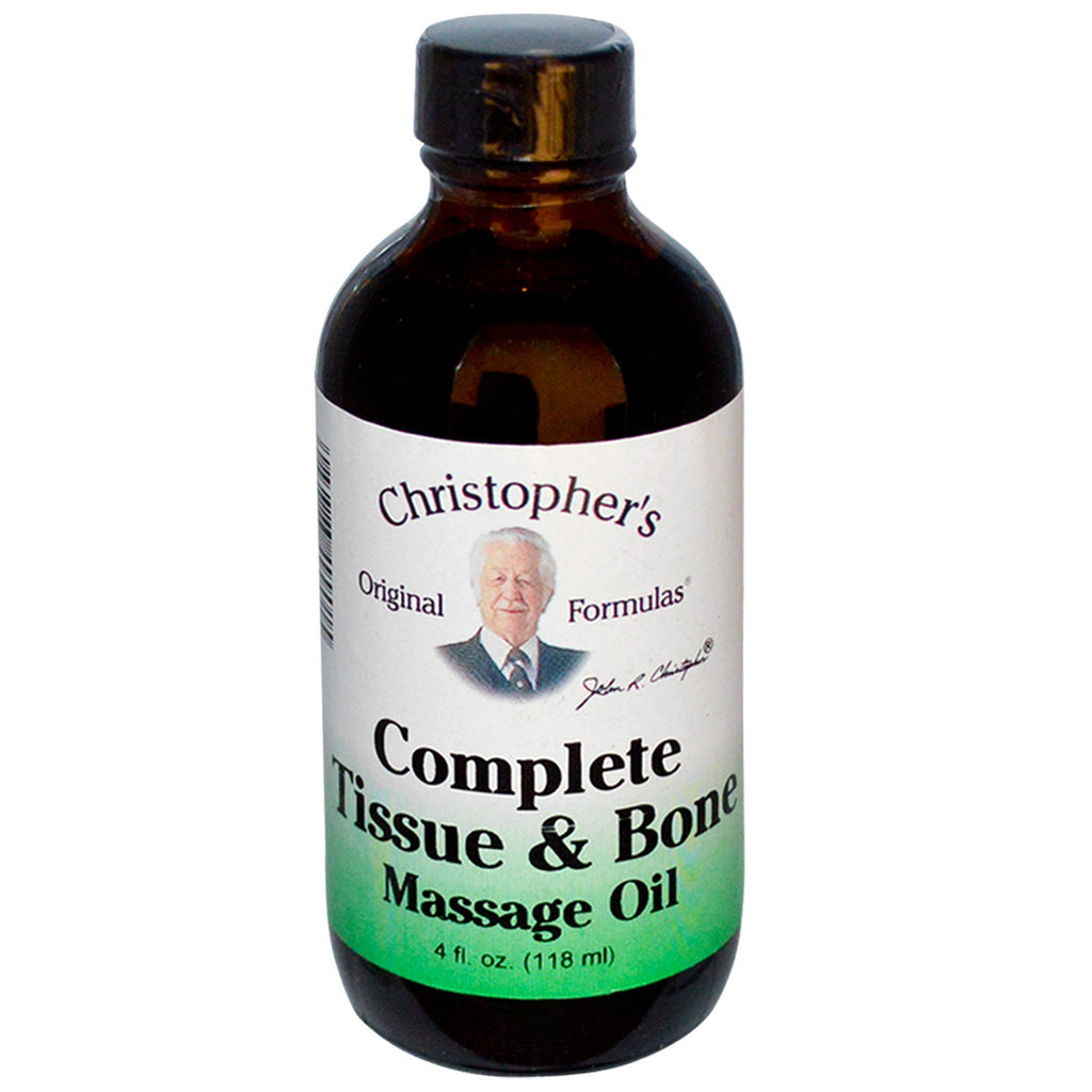 Christopher's Original Formulas, Huile de massage complète des tissus et des os, 4 fl oz (118 ml)