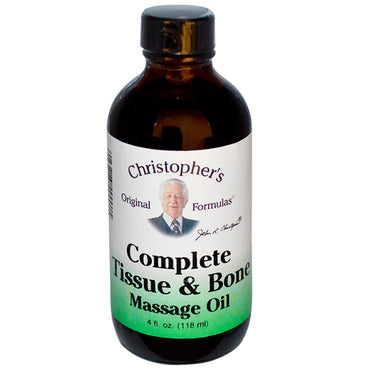 Christopher's Original Formulas, ulei de masaj complet pentru țesuturi și oase, 4 fl oz (118 ml)