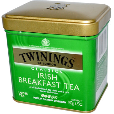 Twinings, Classics, irsk frokost løs te, 3,53 oz (100 g)