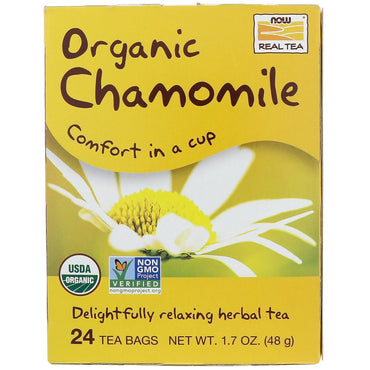 Now Foods,  Chamomile, 24 Tea Bags, 2 g Each