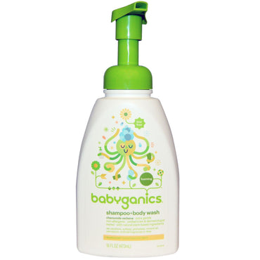 BabyGanics, Shampooing + Gel douche, Camomille Verveine, 16 fl oz (473 ml)