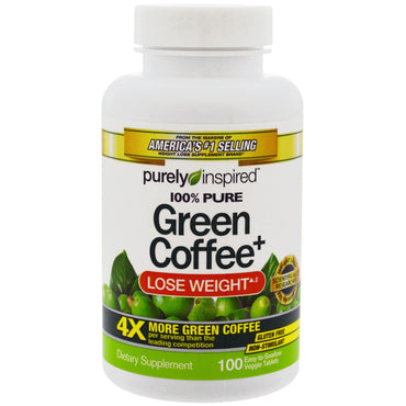 Purely Inspired, café verde+, 100 comprimidos vegetales