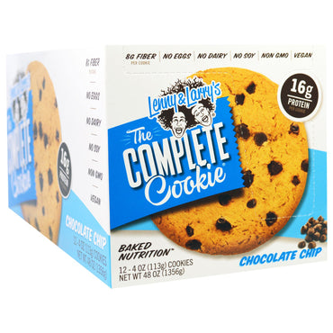 Lenny & Larry's The Complete Cookie Chocolate Chip 12 עוגיות 4 oz (113 גרם) כל אחת