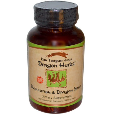 Ervas de Dragão, Bupleurum e Osso de Dragão, 500 mg, 100 Cápsulas Vegetais