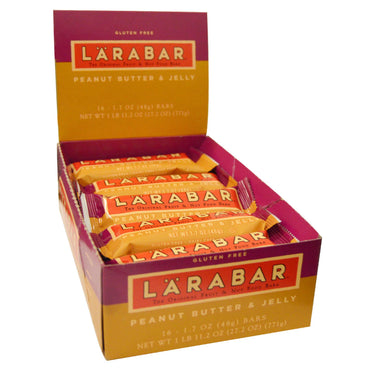 Larabar, Manteiga de Amendoim e Geléia, 16 Barras, 48 ​​g (1,7 oz) Cada