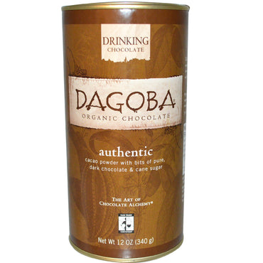 Ciocolată Dagoba, ciocolată de băut, autentică, 12 oz (340 g)