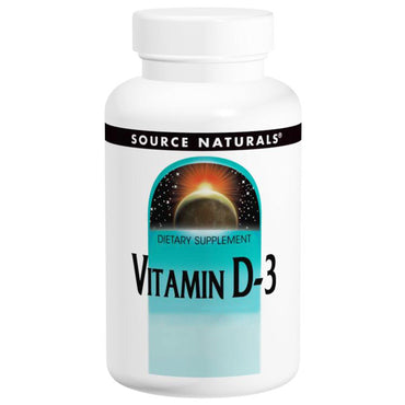 Naturlige kilder, vitamin d-3, 400 iu, 200 tabletter