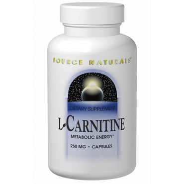 Source Naturals, L-Carnitin, 250 mg, 120 kapsler