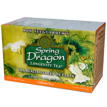 Dragon Herbs, Frühlingsdrachen-Langlebigkeitstee, koffeinfrei, 20 Teebeutel, 1,8 oz (50 g)
