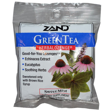 Zand, chá verde, herbalozenge, hortelã doce, 15 pastilhas