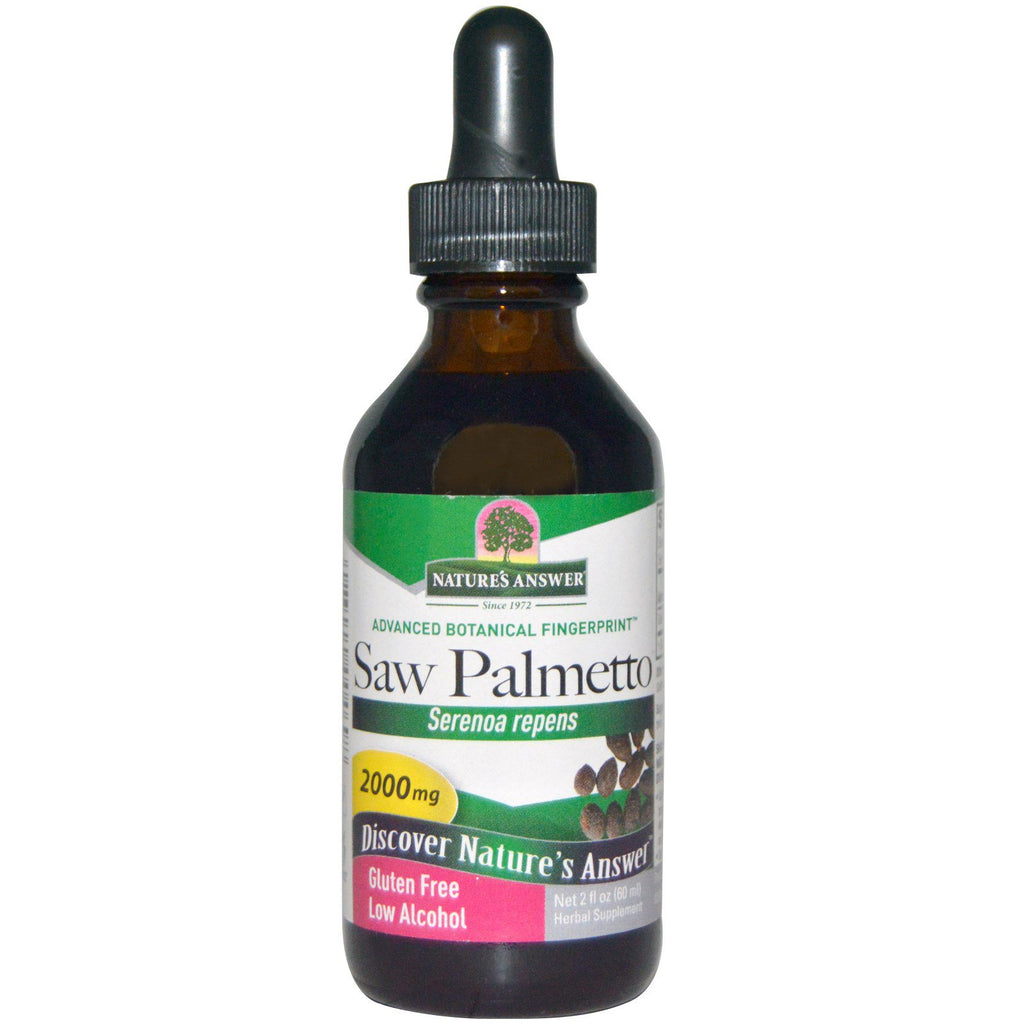 Nature's Answer, Saw Palmetto, Baixo teor de álcool, 2.000 mg, 60 ml (2 fl oz)