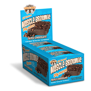Lenny & Larry's Muscle Brownie Triple Chocolate 12 Brownies 2.29 oz (65 g) Each