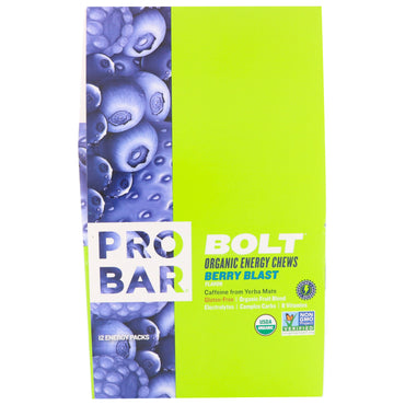 ProBar, Bolt Energy Chews, Berry Blast, 12 verpakkingen, elk 2,1 oz (60 g)