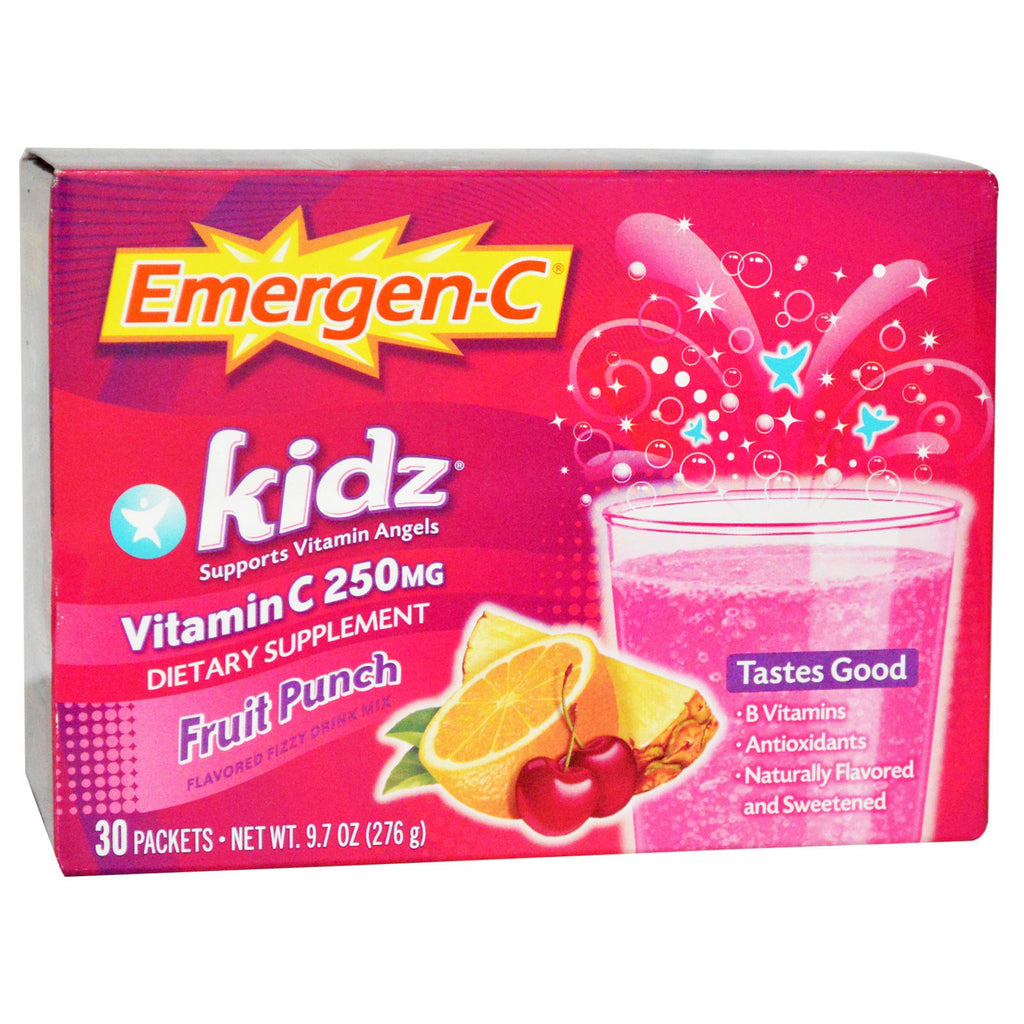 Emergen-C Kidz Fruit Punch 30 pacotes 9,7 onças (276 g)