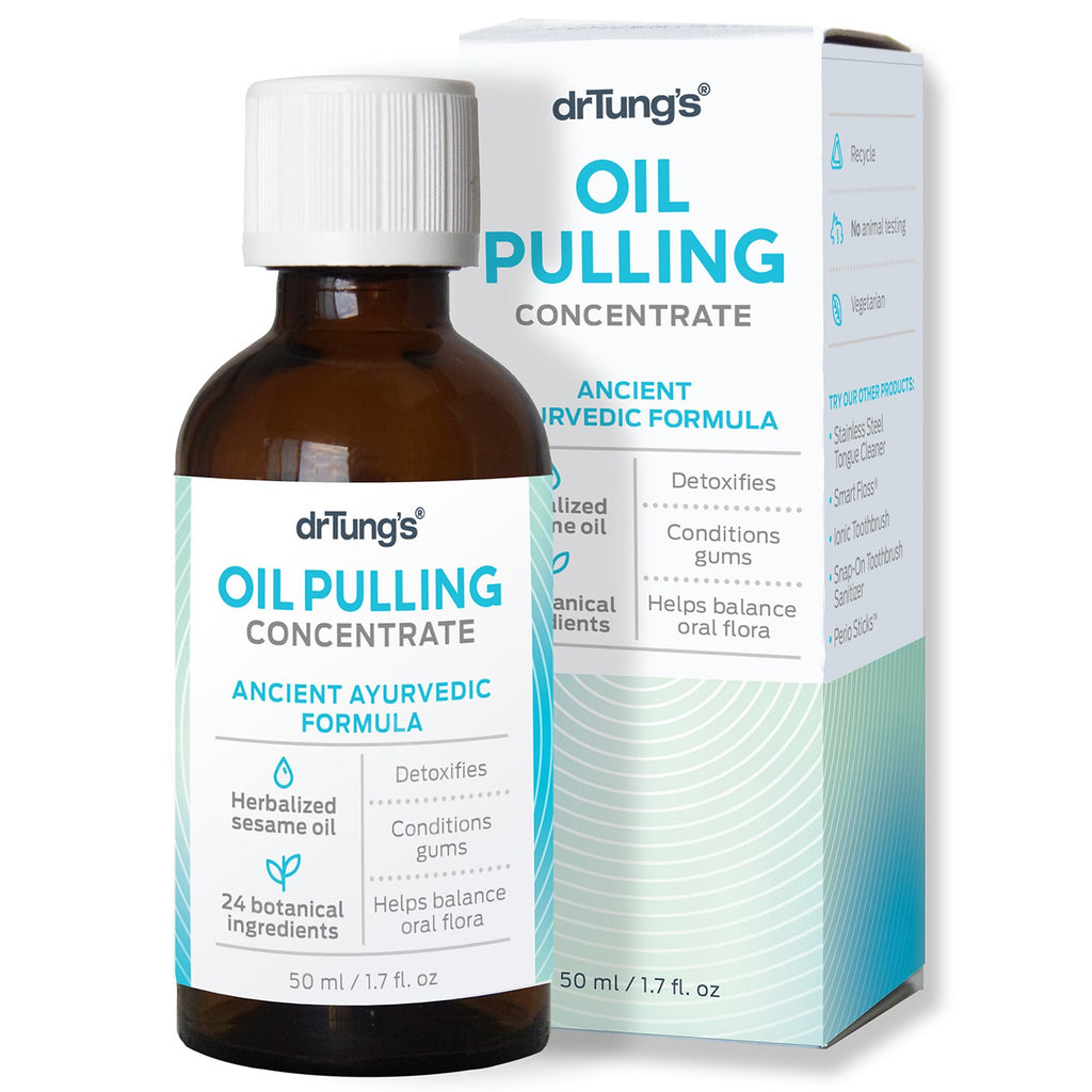 สูตรอายุรเวชโบราณเข้มข้นของ Dr. Tung's Oil Pulling 1.7 fl oz (50 ml)
