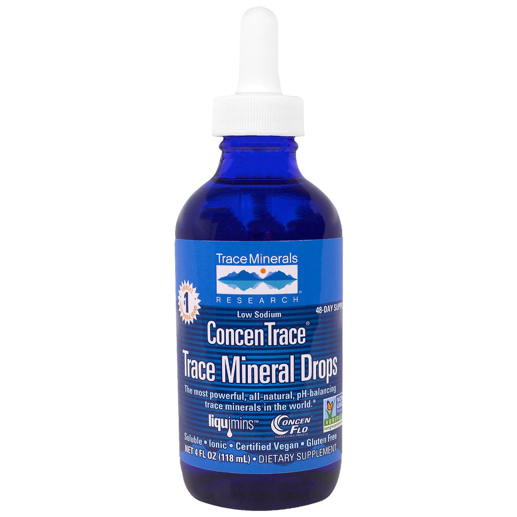 Trace Minerals Research, ConcenTrace, Trace Mineral Drops, ขวดหยด, 4 ออนซ์ (118 มล.)