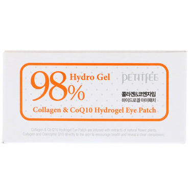 Petitfee, Patch hydrogel pour les yeux au collagène et CoQ10, 60 patchs, 1,4 g chacun