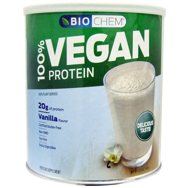 Biokjemisk, 100 % vegansk protein, vaniljesmak, 648 g (22,8 oz)