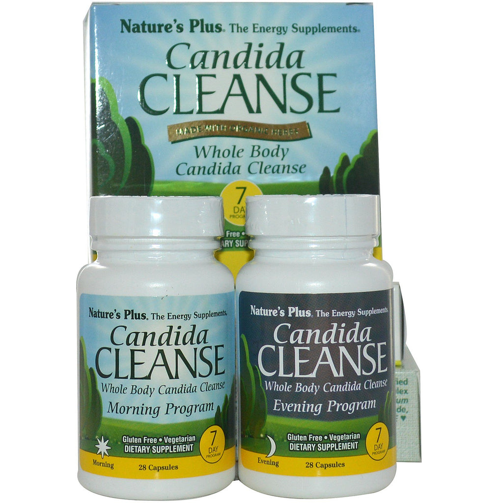 Nature's Plus, Candida Cleanse, תוכנית 7 ימים, 2 בקבוקים, 28 כמוסות כל אחד