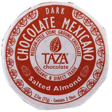 Chocolat Taza, Chocolat Mexicano, Amande Salée, 2 Disques
