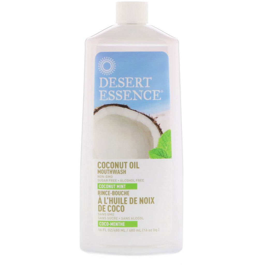 Desert Essence Płyn do płukania jamy ustnej z olejem kokosowym i miętą kokosową 480 ml