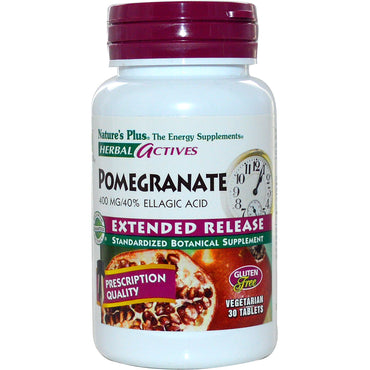 Nature's Plus, Herbal Actives, Pomegranate, Extended Release, 400 mg, 30 Tabs