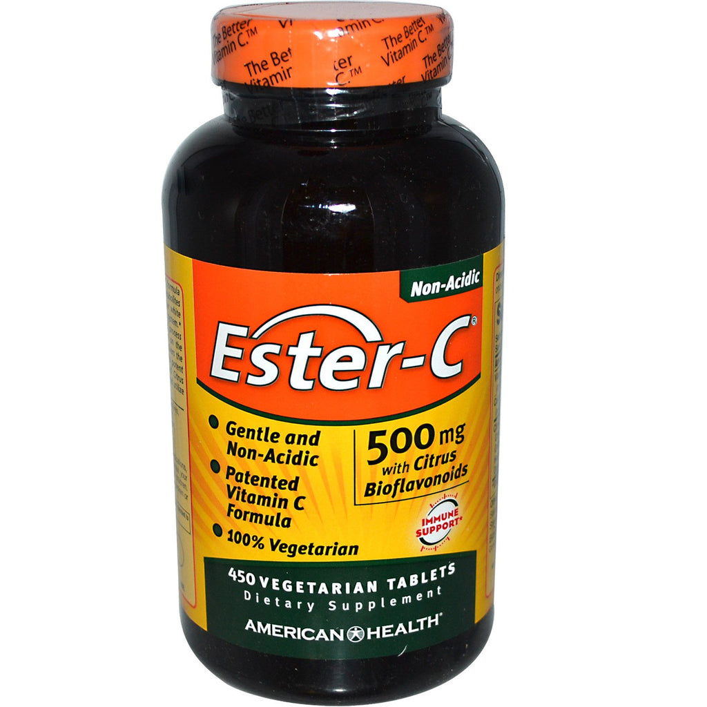 American Health, Ester-C, z bioflawonoidami cytrusowymi, 500 mg, 450 tabletek wegetariańskich