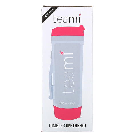Teami, タンブラー オンザゴー、ピンク、20 オンス (600 ml)