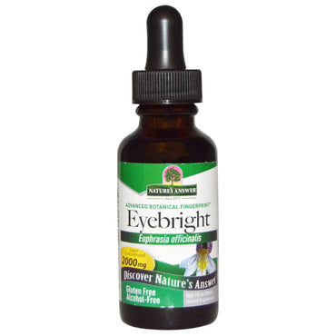 Nature's Answer, Eyebright, Sem Álcool, 2.000 mg, 30 ml (1 fl oz)