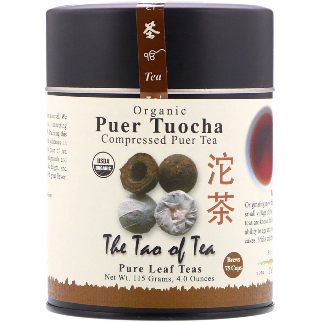 Le Tao du thé, thé Puer compressé, Puer Tuocha, 4,0 oz (115 g)