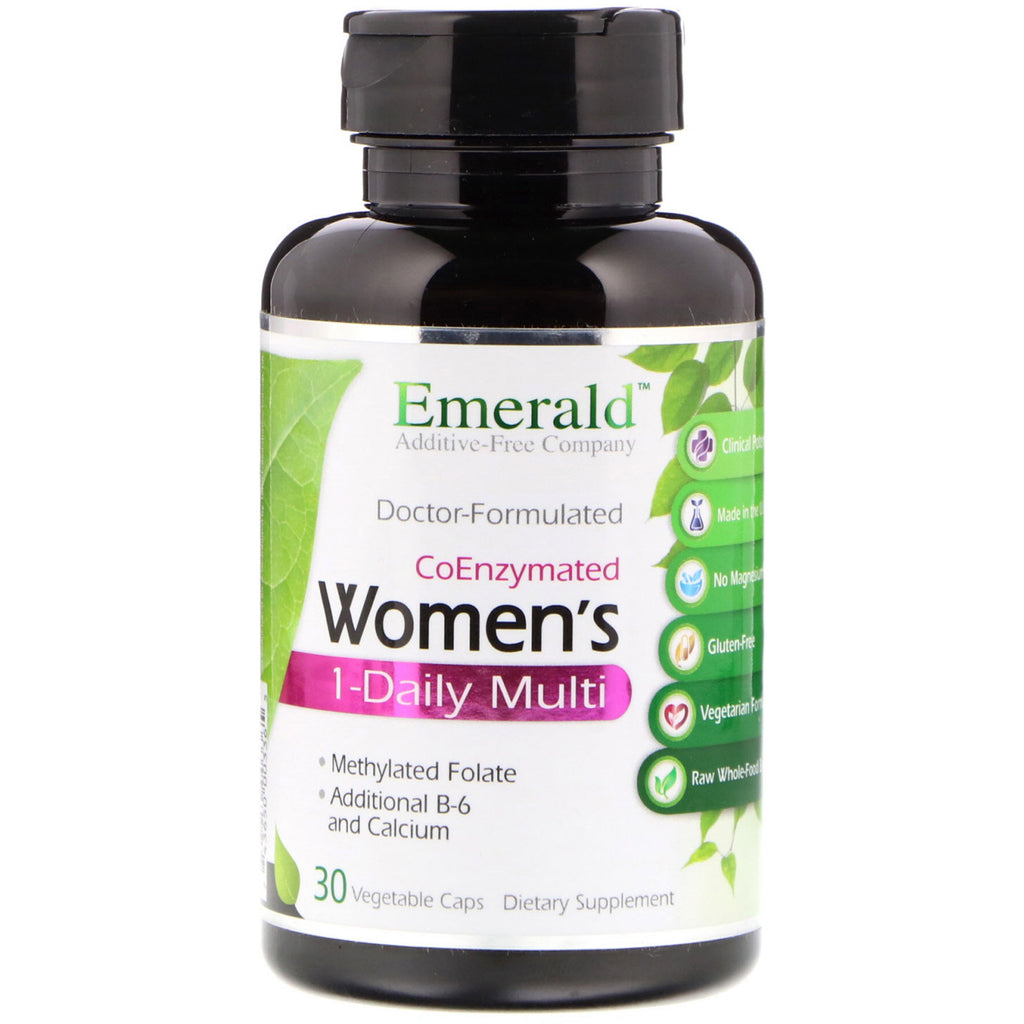 Emerald Laboratories, فيتامين متعدد الأنزيمات للنساء، 1 يوميًا، 30 كبسولة نباتية