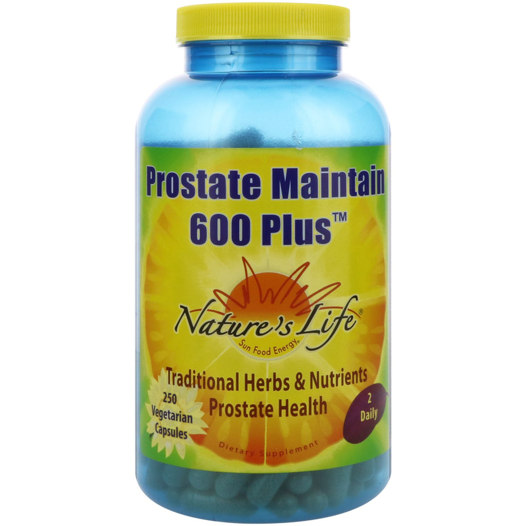 Nature's Life, Mantenimiento de próstata 600 Plus, 250 cápsulas vegetarianas